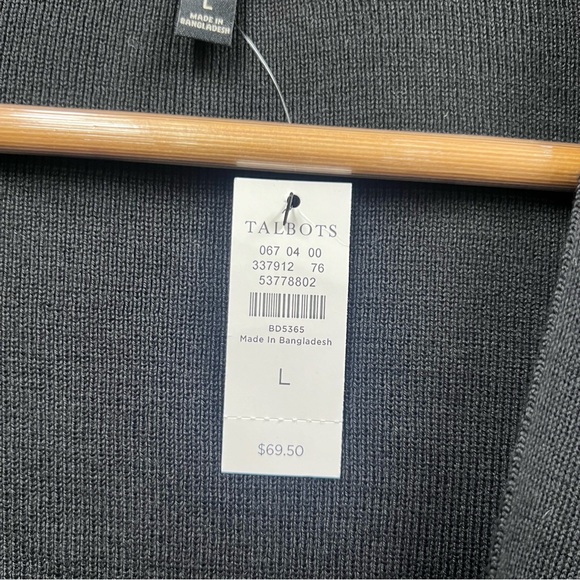 NWT Talbots Black Cardigan Women’s Sweater Size L - Picture 3 of 11